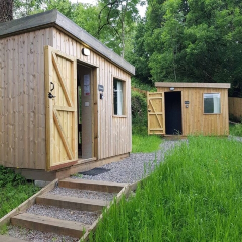 Two glamping cabins